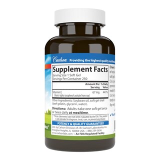 Foto 2 | Foto 2 | Suplemento Carlson E-gems 100 Ui De Vitamina E 250 Cápsulas Blandas - Venta Internacional.