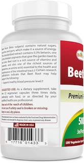 Foto 6 | Foto 6 | Polvo De Raíz De Remolacha Supplement Best Naturals 500 Mg 180 Cápsulas - Venta Internacional.