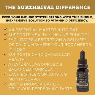 Foto 4 | Foto 4 | Suplemento Surthrival Vitamin D3+k2 Daylight Concentrate - Venta Internacional.