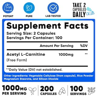 Foto 2 | Foto 2 | Suplemento We Like Vitaminas Acetil L-carnitina 1000 Mg X200 - Venta Internacional.