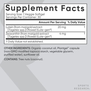 Foto 6 | Foto 6 | Suplemento De Luteína Vegana Sports Research 20 Mg Con Zeaxantina - Venta Internacional.