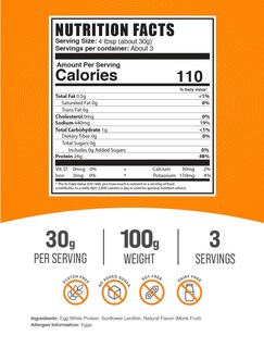 Foto 2 | Foto 2 | Proteína De Clara De Huevo En Polvo Bulksupplements.com 100g - Venta Internacional.