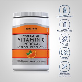 Foto 3 | Foto 3 | Vitamina C En Polvo Piping Rock, 24 Oz (700 Ml), 2000 Mg De Ácido Ascórbico - Venta Internacional.
