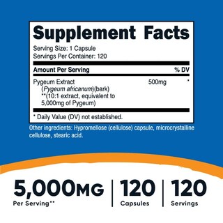 Foto 2 | Foto 2 | Suplemento Nutricost Pygeum 5000 Mg 120 Cápsulas - Venta Internacional.