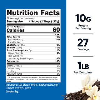 Foto 2 | Foto 2 | Proteína En Polvo Nutricost Soy Isolate 454 G Con Sabor A Vainilla - Venta Internacional.