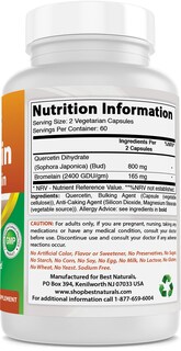 Foto 3 | Foto 3 | Suplemento Best Naturals Quercetina 800 Mg Con Bromelina 165 Mg - Venta Internacional.
