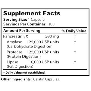 Foto 7 | Foto 7 | Suplemento Enzimático Dr. Clark Pancreatin 8 Veces 500 Mg 100 Cápsulas - Venta Internacional.