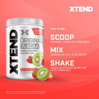 Foto 7 | Foto 7 | Bcaa Powder Xtend Original Strawberry Kiwi 30 Porciones - Venta Internacional.