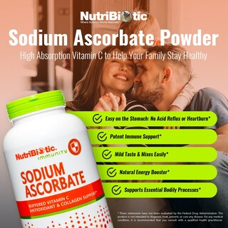 Foto 2 | Foto 2 | Vitamina C En Polvo Nutribiotic, Ascorbato De Sodio, 473 Ml - Venta Internacional.