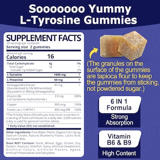 Foto 2 | Foto 2 | Suplemento De Gomitas De Tirosina Envydeal L De 1100 Mg Con Ashwagandha - Venta Internacional.