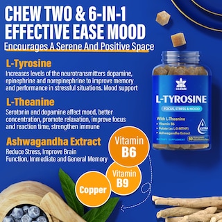 Foto 3 | Foto 3 | Suplemento De Gomitas De Tirosina Envydeal L De 1100 Mg Con Ashwagandha - Venta Internacional.