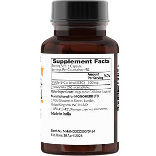 Foto 2 | Foto 2 | Suplemento Monoherb De Indol-3-carbinol, 500 Mg, 90 Cápsulas Vegetarianas - Venta Internacional.
