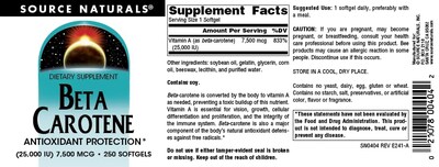 Foto 4 | Foto 4 | Betacaroteno De Supplement Source Naturals, 25 000 Ui, 250 G - Venta Internacional.