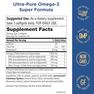 Foto 2 | Foto 2 | Supplement Purity Products Ultra Pure Omega 3 90 Cápsulas Blandas - Venta Internacional.