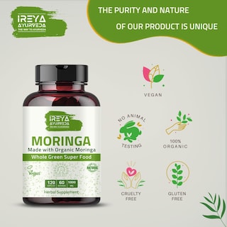 Foto 6 | Foto 6 | Suplemento Ireya Ayurveda Moringa En Cápsula 1000 Mg (120 Cápsulas) - Venta Internacional.