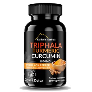 Foto 1 | Foto 1 | Suplemento Kailash Herbals Triphala, Cúrcuma Y Curcumina, 1950 Mg - Venta Internacional.