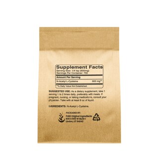 Foto 2 | Foto 2 | Suplemento De Ingredientes Originales Puros Nac N-acetil L-cisteína - Venta Internacional.