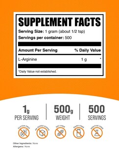 Foto 2 | Foto 2 | L-arginina En Polvo Bulksupplements.com 500 G (1.1 Libras) - Venta Internacional.
