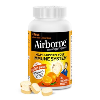 Foto 1 | Foto 1 | Suplemento Airborne En Tabletas Masticables De 1000 Mg Con Zinc, 96% De Cítricos - Venta Internacional.