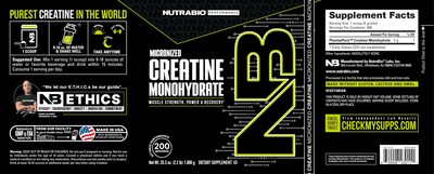 Foto 2 | Foto 2 | Suplemento Nutrabio De Monohidrato De Creatina 1000 G Sin Sabor - Venta Internacional.