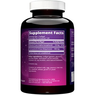 Foto 2 | Foto 2 | Suplemento Mrm Coq-10 100 Mg De Ubiquinona 60 Cápsulas Blandas - Venta Internacional.