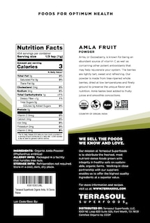Foto 2 | Foto 2 | Amla Berry Powder Terrasoul Superfoods Organic 454 G - Venta Internacional.