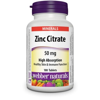 Foto 1 | Foto 1 | Suplemento De Citrato De Zinc Webber Naturals 50 Mg 180 Tabletas - Venta Internacional.
