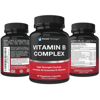 Foto 4 | Foto 4 | Suplemento Del Complejo De Vitamina B Purest Vantage 90 Cápsulas - Venta Internacional.