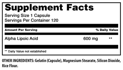 Foto 4 | Foto 4 | Suplemento De Ácido Alfa Lipoico De Amazing Formulas 600 Mg 120 Cápsulas - Venta Internacional.