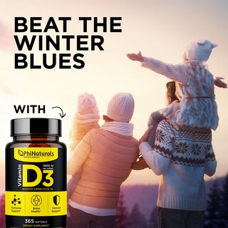 Foto 4 | Foto 4 | Suplemento De Vitamina D3 De Phinaturals, 1000 Ui, Cápsulas Blandas, 365 Cápsulas - Venta Internacional.