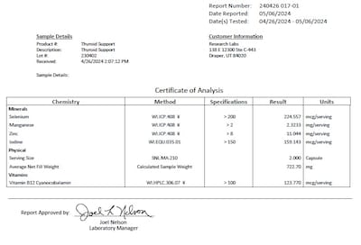 Foto 5 | Foto 5 | Supplement Research Labs Thyroid Support + Yodo 120 Cápsulas - Venta Internacional.