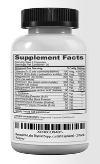 Foto 6 | Foto 6 | Supplement Research Labs Thyroid Support + Yodo 120 Cápsulas - Venta Internacional.