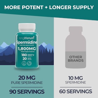 Foto 3 | Foto 3 | Suplemento Longlifenutri Spermidine 20 Mg 180 Cápsulas Veganas - Venta Internacional.