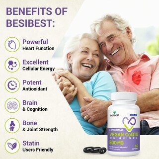Foto 7 | Foto 7 | Suplemento Besibest Liposomal Ubiquinol Coq10 800 Mg 120 Cápsulas Blandas - Venta Internacional.