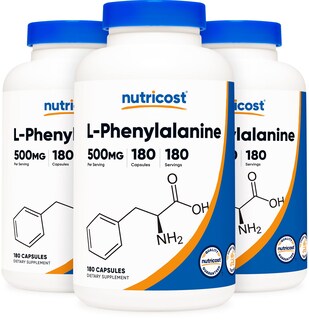 Foto 1 | Foto 1 | Suplemento Nutricost L-fenilalanina 500 Mg 180 Cápsulas X3 - Venta Internacional.