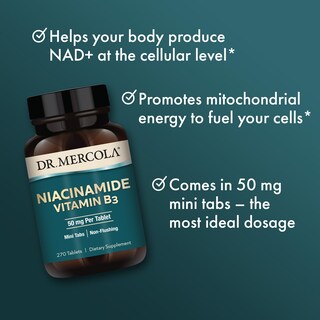 Foto 4 | Foto 4 | Suplemento Dr. Mercola Con Niacinamida Y Vitamina B3, 50 Mg, 270 Tabletas - Venta Internacional.