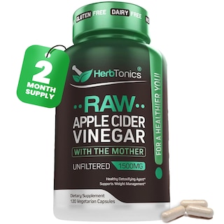 Foto 1 | Foto 1 | Suplemento Herbtonics De Vinagre De Sidra De Manzana 1500 Mg 120 Cápsulas - Venta Internacional.