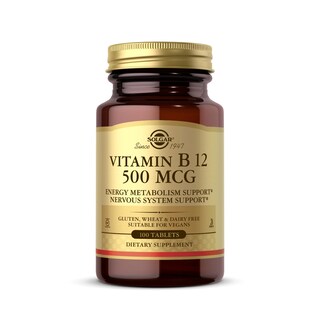 Foto 1 | Foto 1 | Suplemento Solgar De Vitamina B12 500 Mcg 100 Comprimidos Veganos - Venta Internacional.