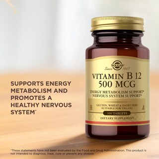 Foto 5 | Foto 5 | Suplemento Solgar De Vitamina B12 500 Mcg 100 Comprimidos Veganos - Venta Internacional.
