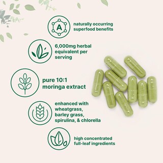 Foto 3 | Foto 3 | Suplemento Con Microingredientes: Moringa Oleifera, 6000 Mg, 300 Cápsulas - Venta Internacional.