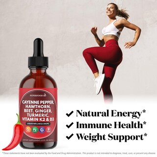 Foto 3 | Foto 3 | Suplemento Líquido De Pimienta De Cayena Superfood Md De 120 Ml Con Espino Blanco - Venta Internacional.
