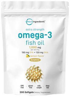 Foto 1 | Foto 1 | Suplementos, Microingredientes, Aceite De Pescado Omega 3, 1000 Mg, 300 Cápsulas Blandas - Venta Internacional.