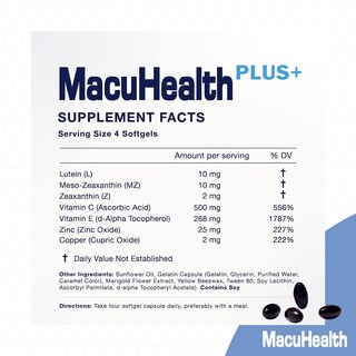 Foto 2 | Foto 2 | Suplemento De Vitaminas Para Ojos Macuhealth Plus+ Para 90 Días - Venta Internacional.