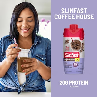 Foto 4 | Foto 4 | Batido Proteico Slimfast De Chocolate Con Leche, 20 G De Proteína, 325 Ml, 12 Unidades - Venta Internacional.