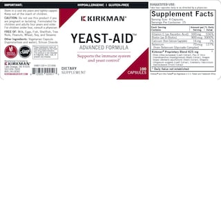 Foto 3 | Foto 3 | Suplemento Kirkman Yeast-aid Advanced Formula 100 Cápsulas - Venta Internacional.