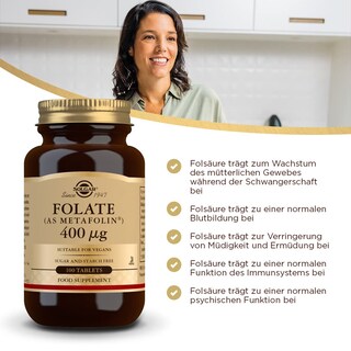 Foto 3 | Foto 3 | Suplemento De Folato Solgar 666 Mcg Dfe (metafolina 400 Mcg) 100 Tabletas - Venta Internacional.