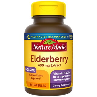 Foto 1 | Foto 1 | Suplemento Dietético Nature Made Elderberry 400 Mg Con Vitamina C Y Zinc 60 Cápsulas (x2) - Venta Internacional.