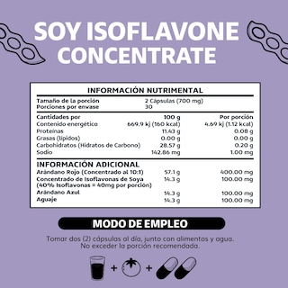 Foto 6 | Foto 6 | Suplemento Alimenticio Beyond Vitamins Soy Isoflavone Concentrate Isoflavonas Arándano Aguaje 60 Cápsulas