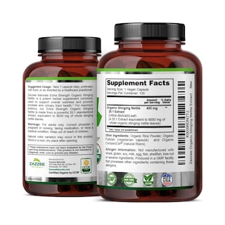 Foto 2 | Foto 2 | Suplemento Zazzee Naturals Ortiga Orgánica 9,000 mg 120 Cápsulas Salud Prostática Inmunológica y Respiratoria