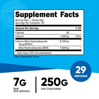 Foto 2 | Foto 2 | Calcio Bhb En Polvo Nutricost 250 G Sin Sabor Y Sin Ogm - Venta Internacional.